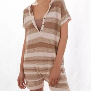 Anthropologie Jaden Striped Knit Romper